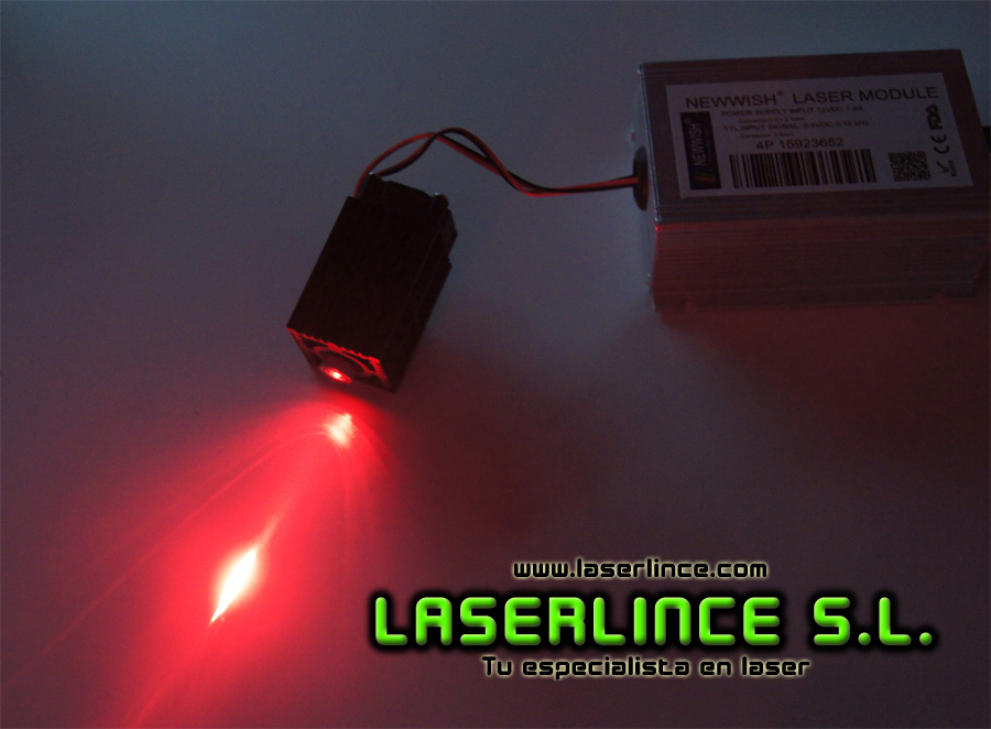 A8b Módulo láser rojo 200mW (650 nm) Modulable TTL